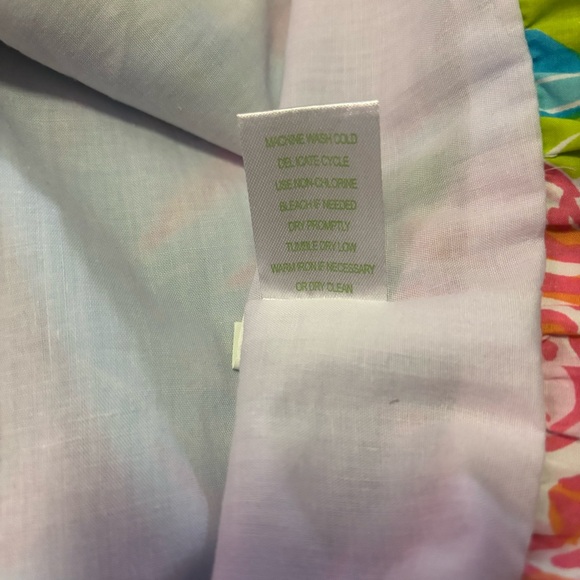 NWOT Lily Pulitzer Tie Shoulder Sundress Multicolored Print Girls Size 12 - Picture 8 of 8